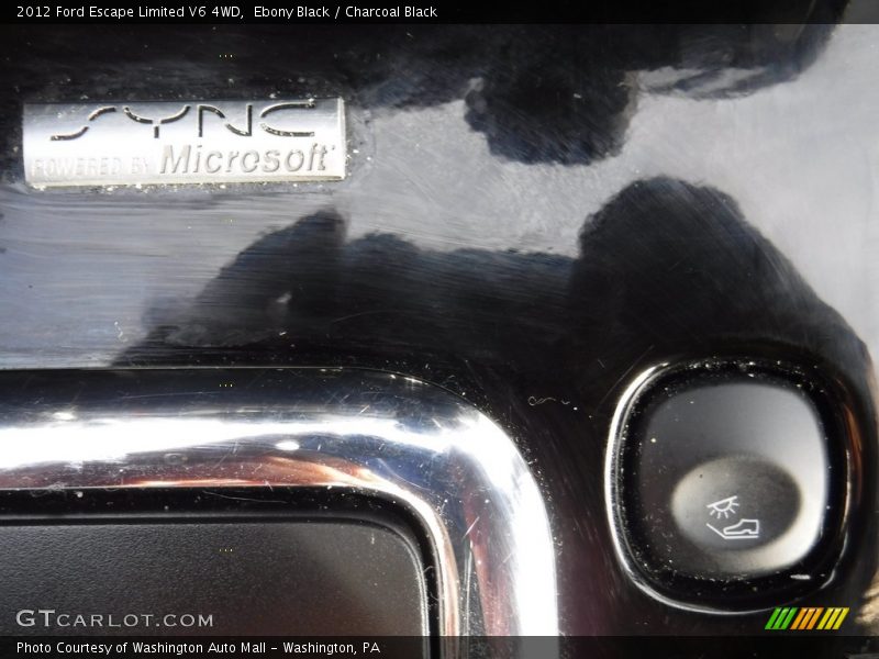 Ebony Black / Charcoal Black 2012 Ford Escape Limited V6 4WD