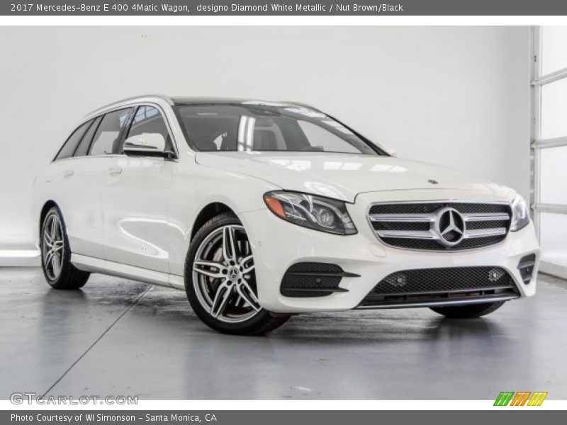 designo Diamond White Metallic / Nut Brown/Black 2017 Mercedes-Benz E 400 4Matic Wagon