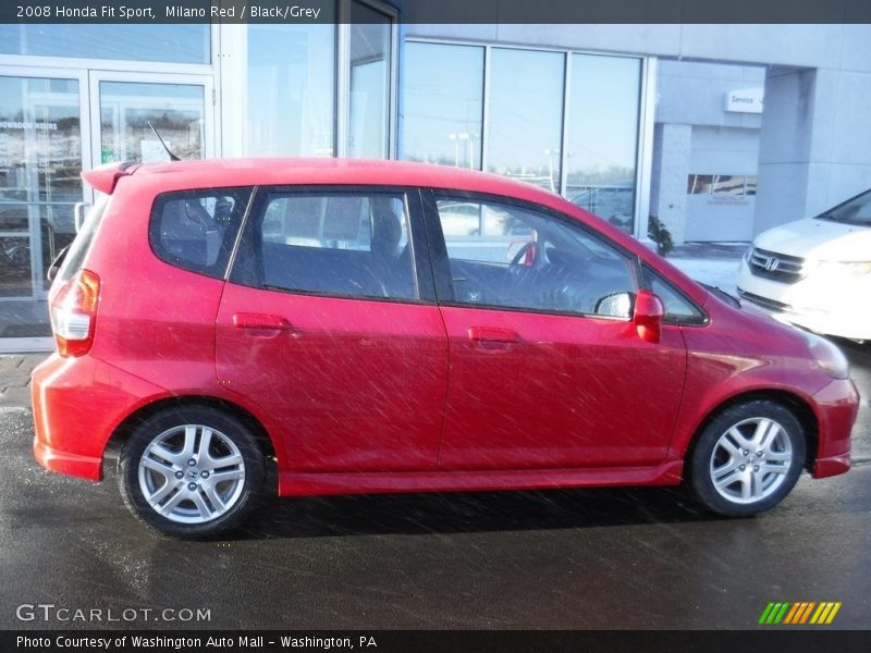 Milano Red / Black/Grey 2008 Honda Fit Sport