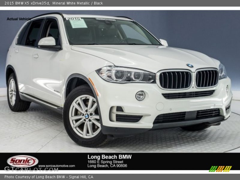 Mineral White Metallic / Black 2015 BMW X5 xDrive35d