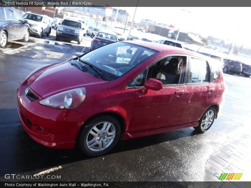 Milano Red / Black/Grey 2008 Honda Fit Sport