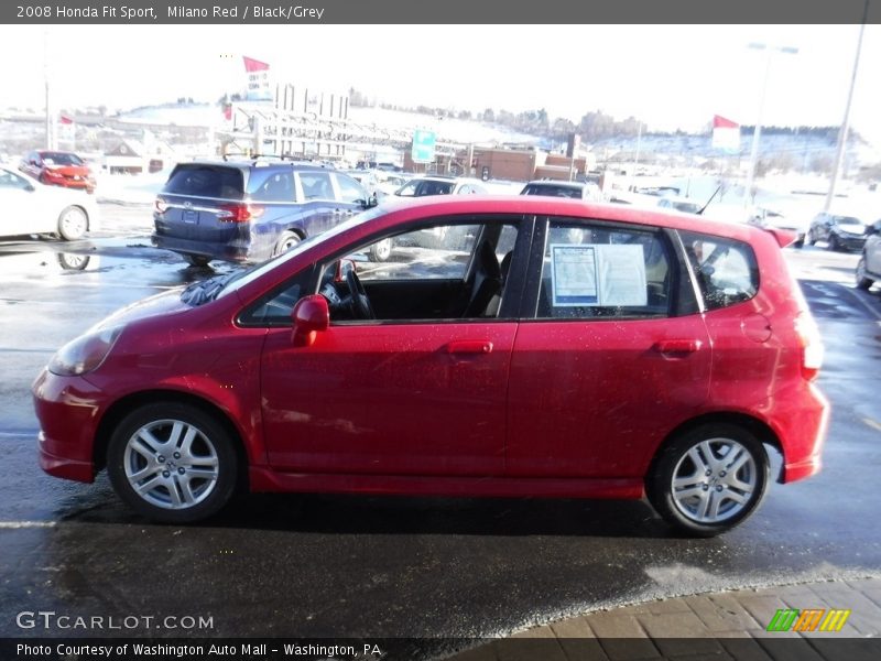 Milano Red / Black/Grey 2008 Honda Fit Sport