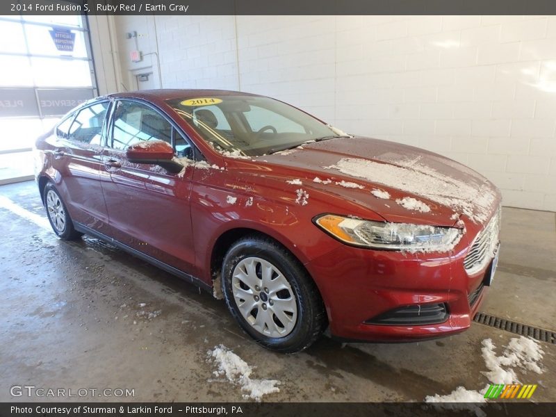 Ruby Red / Earth Gray 2014 Ford Fusion S