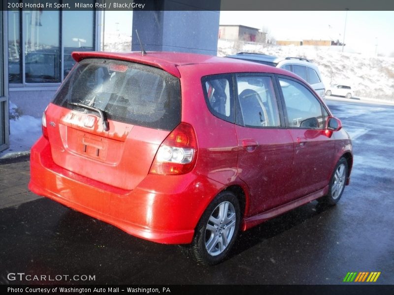 Milano Red / Black/Grey 2008 Honda Fit Sport