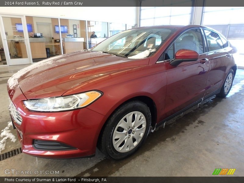 Ruby Red / Earth Gray 2014 Ford Fusion S