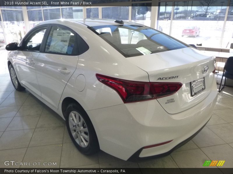Frost White Pearl / Black 2018 Hyundai Accent SEL