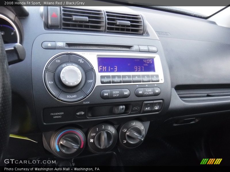 Milano Red / Black/Grey 2008 Honda Fit Sport