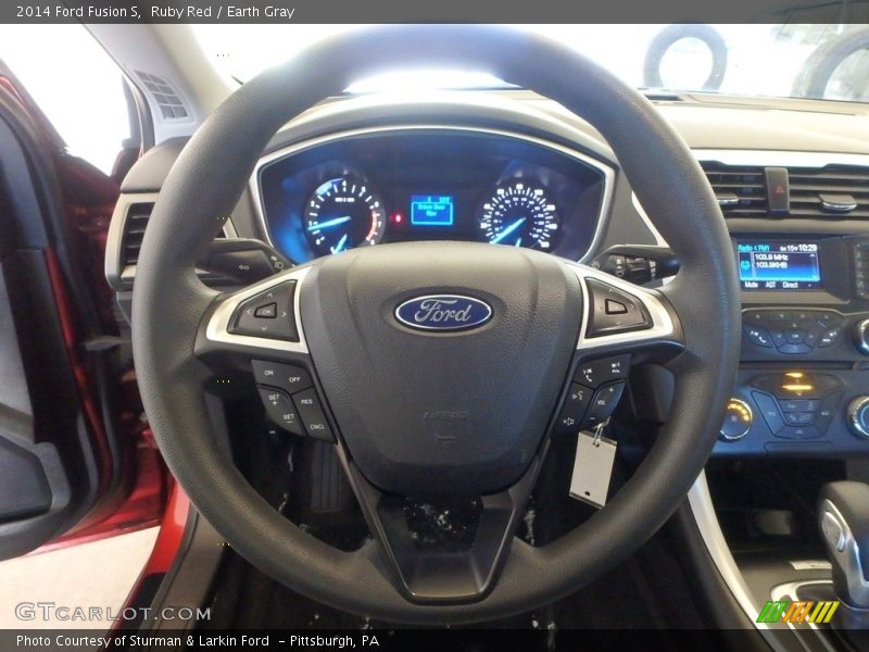 Ruby Red / Earth Gray 2014 Ford Fusion S