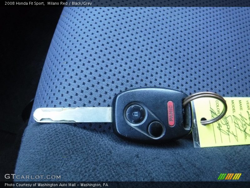 Milano Red / Black/Grey 2008 Honda Fit Sport