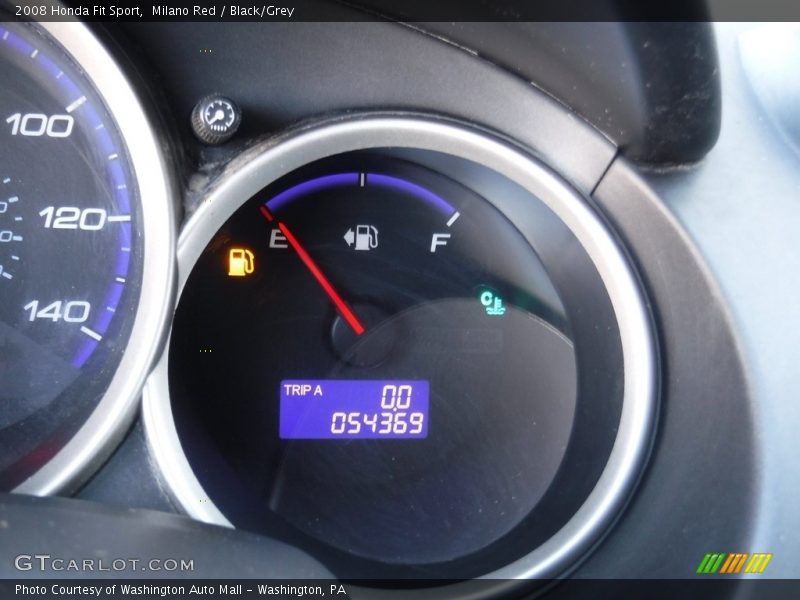 Milano Red / Black/Grey 2008 Honda Fit Sport