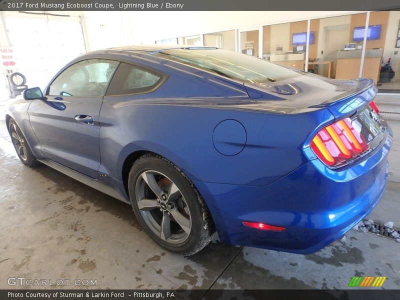 Lightning Blue / Ebony 2017 Ford Mustang Ecoboost Coupe