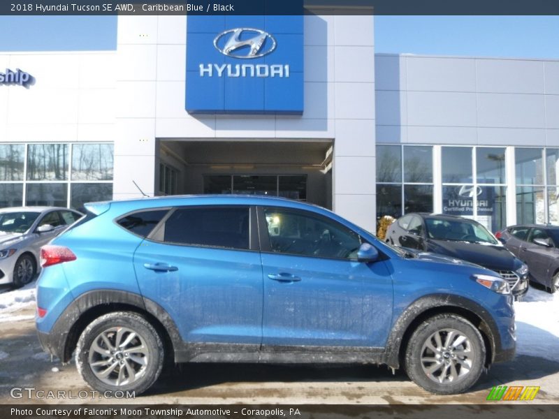 Caribbean Blue / Black 2018 Hyundai Tucson SE AWD