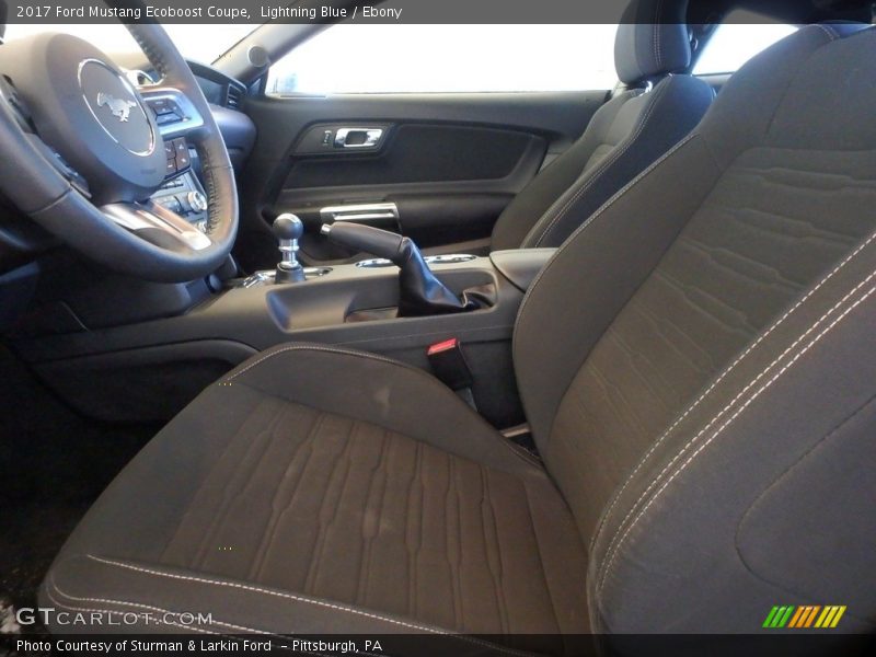 Lightning Blue / Ebony 2017 Ford Mustang Ecoboost Coupe