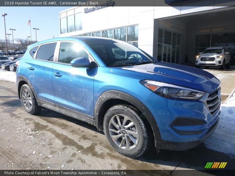 Caribbean Blue / Black 2018 Hyundai Tucson SE AWD