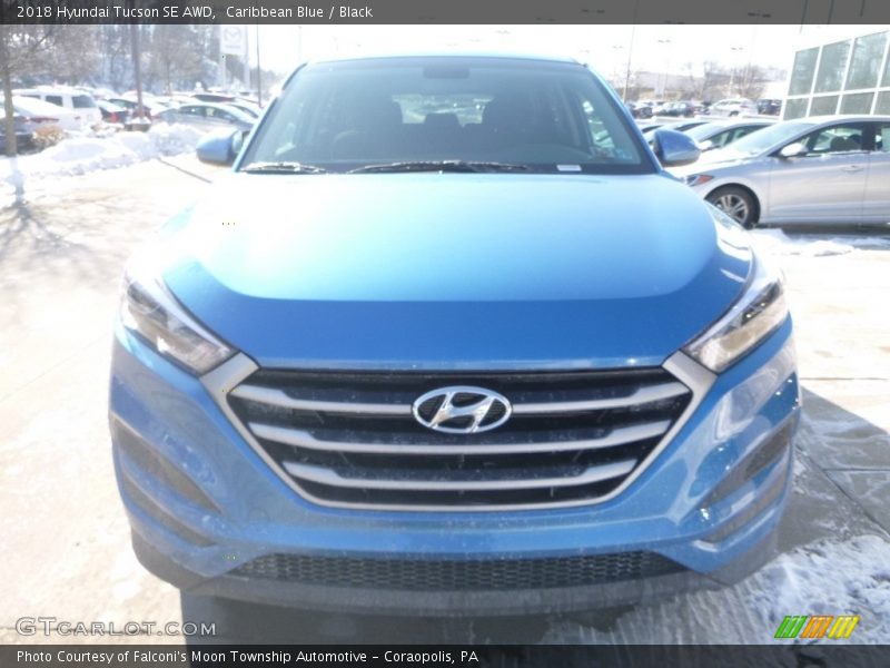 Caribbean Blue / Black 2018 Hyundai Tucson SE AWD