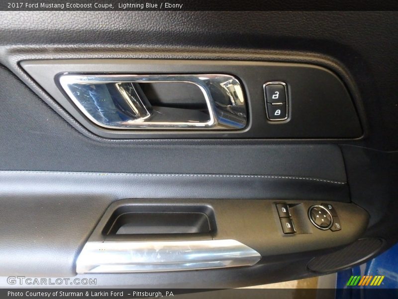 Lightning Blue / Ebony 2017 Ford Mustang Ecoboost Coupe