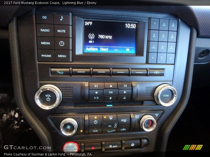 Lightning Blue / Ebony 2017 Ford Mustang Ecoboost Coupe