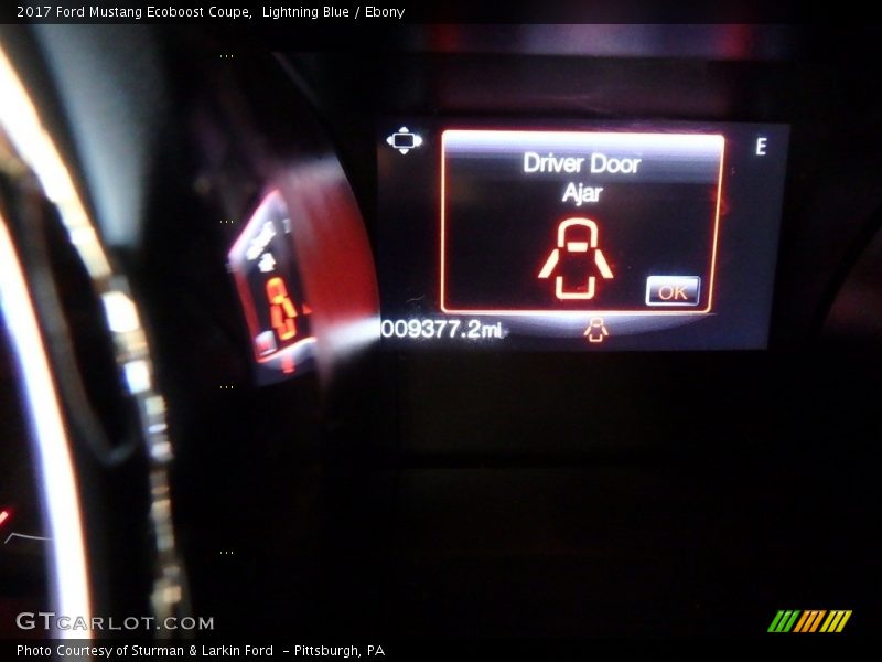 Lightning Blue / Ebony 2017 Ford Mustang Ecoboost Coupe