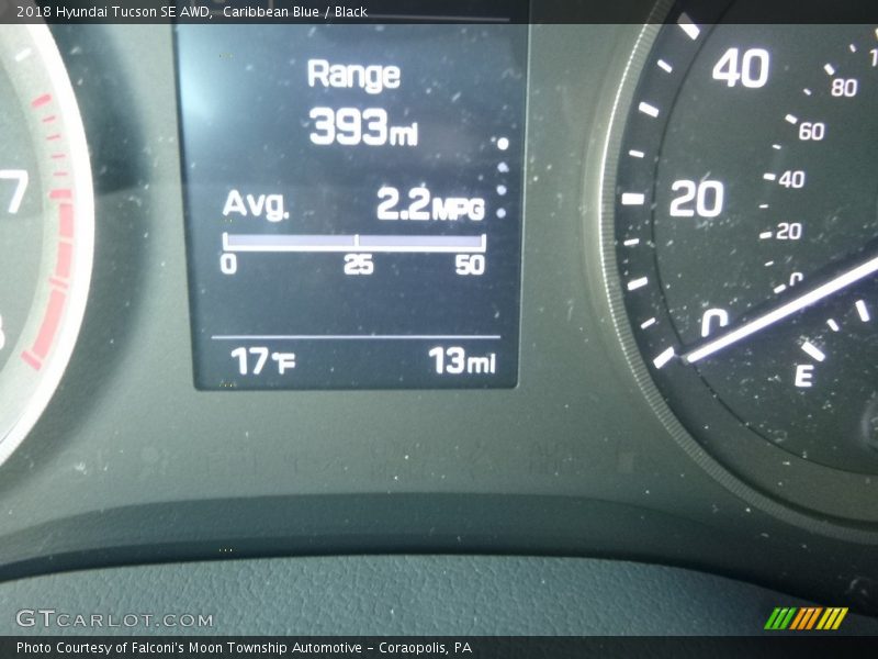 Caribbean Blue / Black 2018 Hyundai Tucson SE AWD