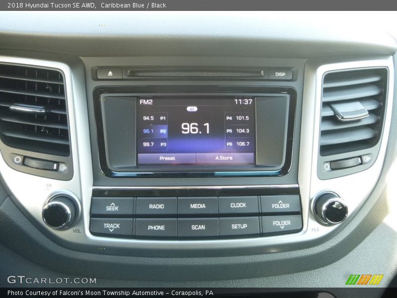 Caribbean Blue / Black 2018 Hyundai Tucson SE AWD