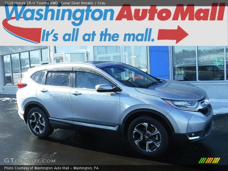 Lunar Silver Metallic / Gray 2018 Honda CR-V Touring AWD