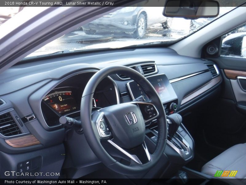 Lunar Silver Metallic / Gray 2018 Honda CR-V Touring AWD