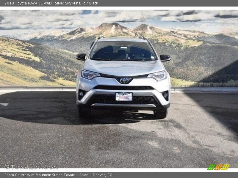 Silver Sky Metallic / Black 2018 Toyota RAV4 SE AWD