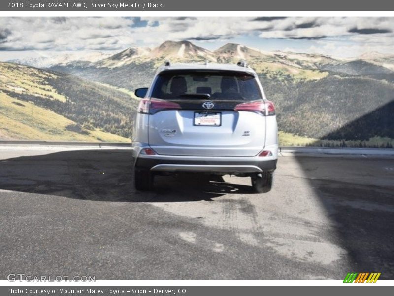Silver Sky Metallic / Black 2018 Toyota RAV4 SE AWD