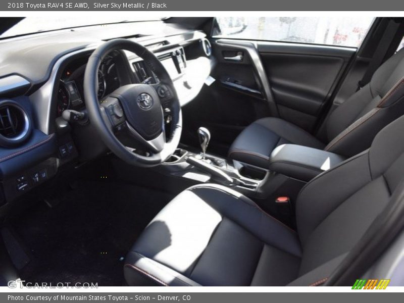 Silver Sky Metallic / Black 2018 Toyota RAV4 SE AWD