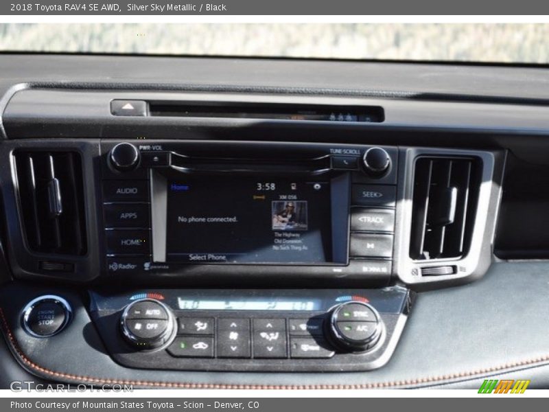 Silver Sky Metallic / Black 2018 Toyota RAV4 SE AWD