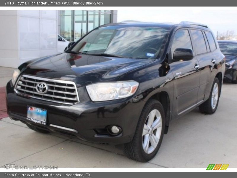 Black / Black/Ash 2010 Toyota Highlander Limited 4WD