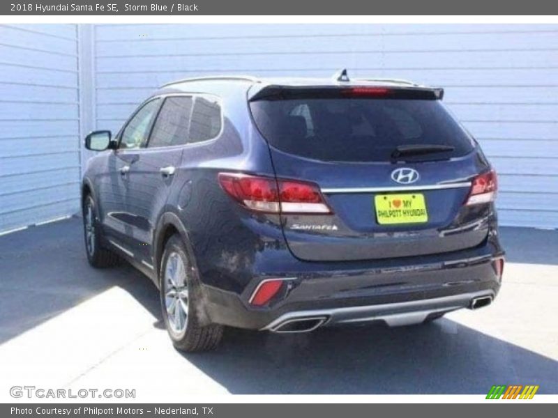 Storm Blue / Black 2018 Hyundai Santa Fe SE