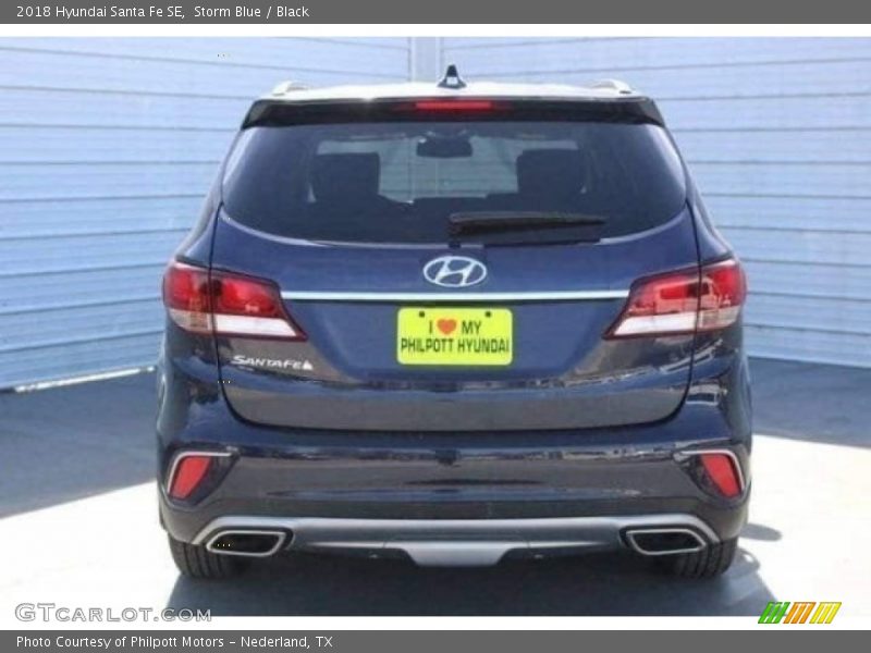 Storm Blue / Black 2018 Hyundai Santa Fe SE