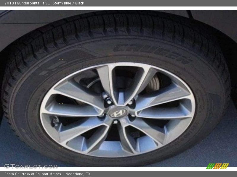 Storm Blue / Black 2018 Hyundai Santa Fe SE