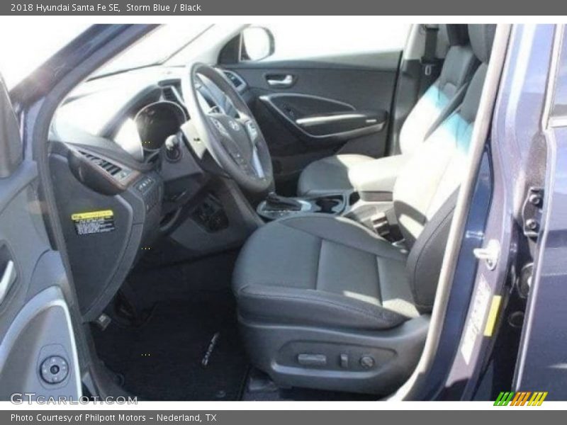 Storm Blue / Black 2018 Hyundai Santa Fe SE