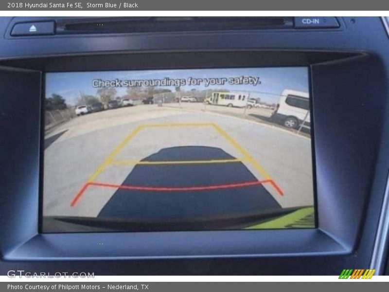 Storm Blue / Black 2018 Hyundai Santa Fe SE