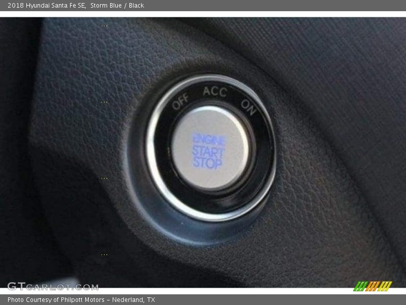 Storm Blue / Black 2018 Hyundai Santa Fe SE