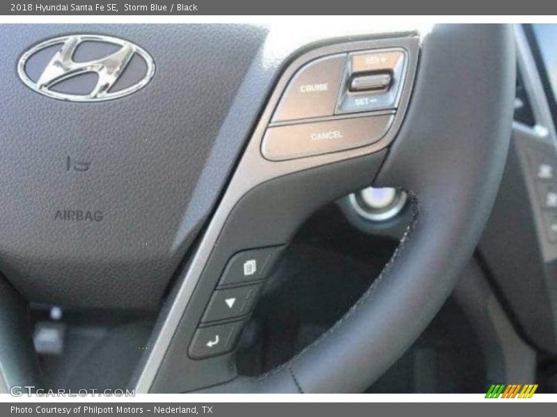 Storm Blue / Black 2018 Hyundai Santa Fe SE