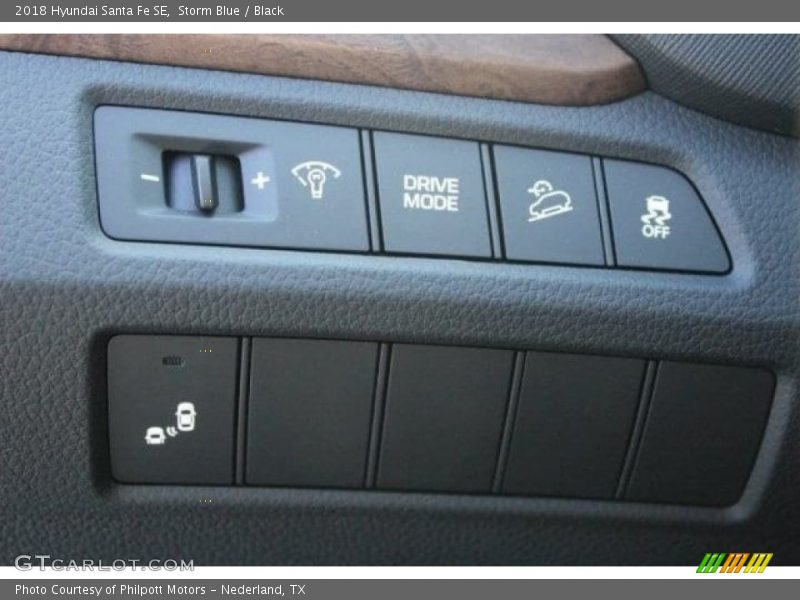 Storm Blue / Black 2018 Hyundai Santa Fe SE