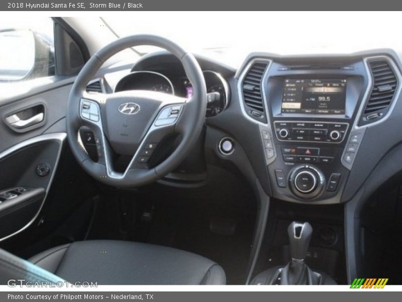 Storm Blue / Black 2018 Hyundai Santa Fe SE