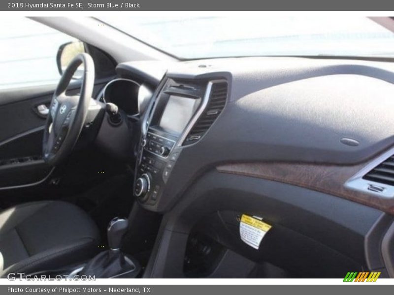 Storm Blue / Black 2018 Hyundai Santa Fe SE