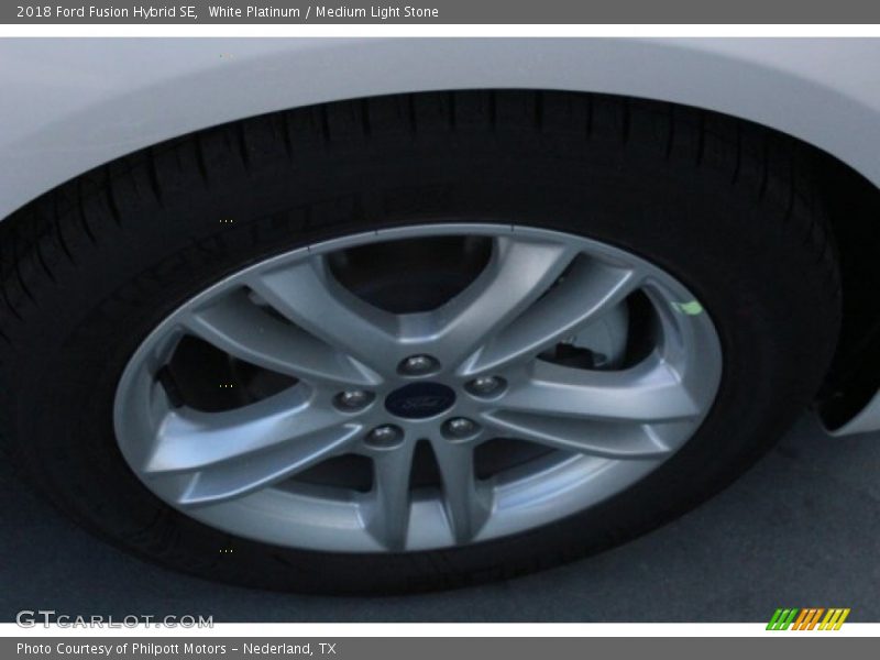 White Platinum / Medium Light Stone 2018 Ford Fusion Hybrid SE