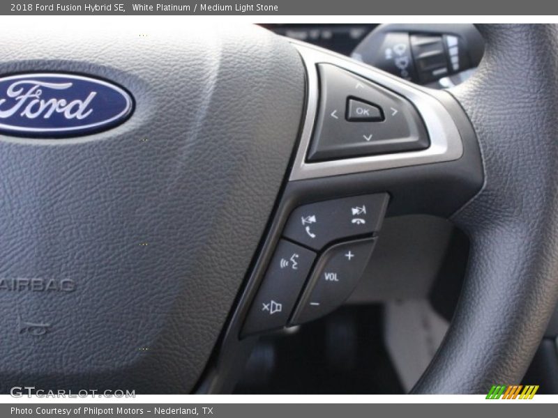 White Platinum / Medium Light Stone 2018 Ford Fusion Hybrid SE