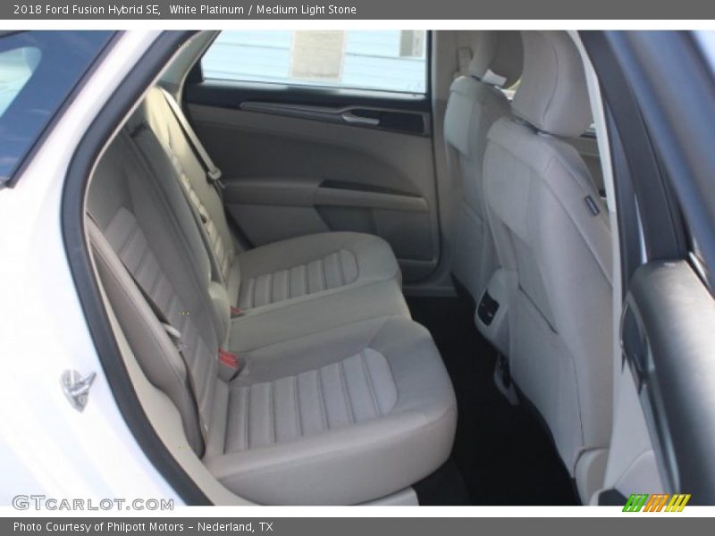 White Platinum / Medium Light Stone 2018 Ford Fusion Hybrid SE