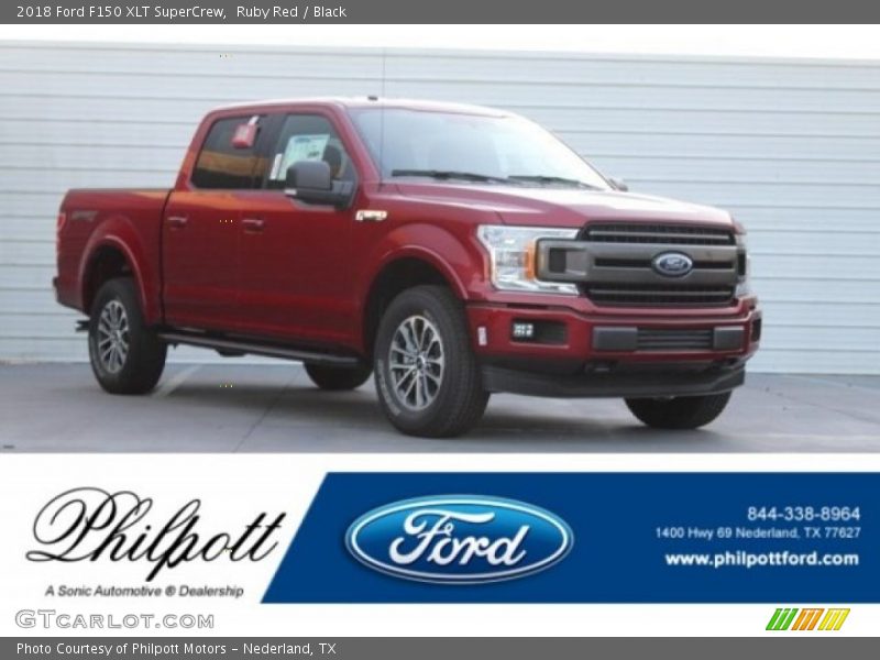 Ruby Red / Black 2018 Ford F150 XLT SuperCrew