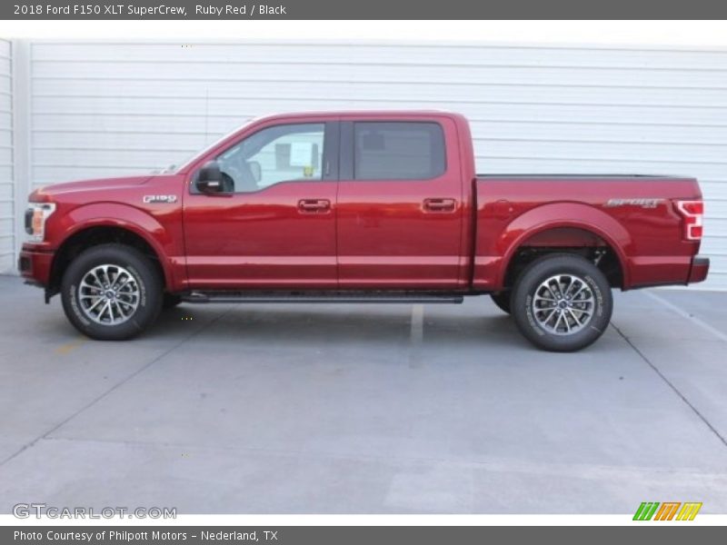 Ruby Red / Black 2018 Ford F150 XLT SuperCrew