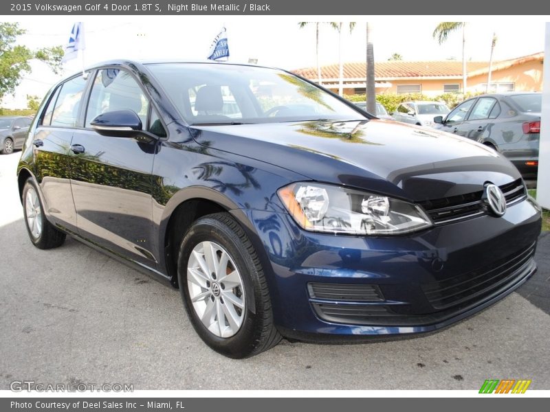 Night Blue Metallic / Black 2015 Volkswagen Golf 4 Door 1.8T S