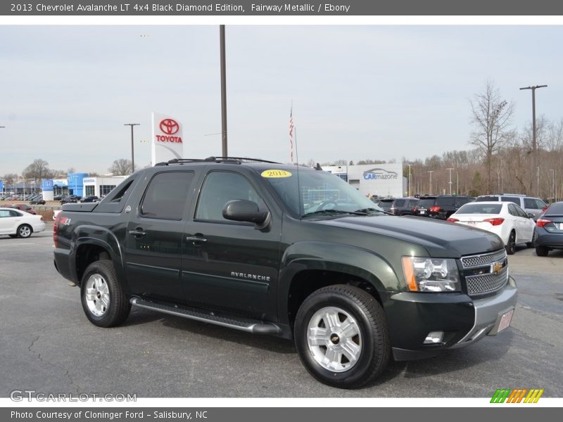 Fairway Metallic / Ebony 2013 Chevrolet Avalanche LT 4x4 Black Diamond Edition