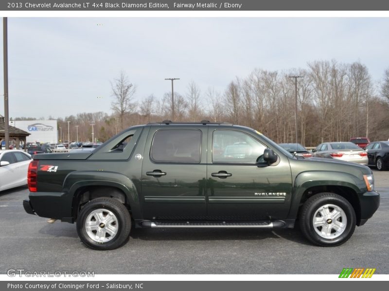 Fairway Metallic / Ebony 2013 Chevrolet Avalanche LT 4x4 Black Diamond Edition