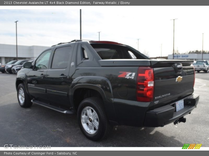 Fairway Metallic / Ebony 2013 Chevrolet Avalanche LT 4x4 Black Diamond Edition